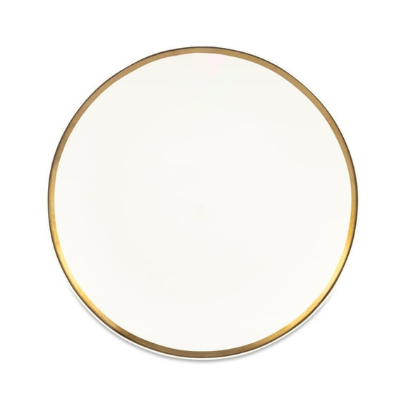 Thyme & Table Everest Ceramic Salad Plate Off-White with Gold Rim