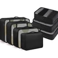 thumbnail image 1 of Organizadores para Maletas, Set Cubos Organizadores de Embalaje de Viaje, Bolsas de Almacenaje de Equipaje, Bolsas Organizadoras de Ropa, Packing Cubes Accesorios de Viaje (Black), 1 of 4