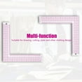 thumbnail image 4 of Sewing Ruler, Light and Practical Tool for Tailor, Clear Line Details, Multi Function Cutting Plate Design, Sewing Tools and Accessory, Plastic, Red and White,, 4 of 7