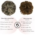 thumbnail image 4 of Claw Clip Messy Bun Hair Piece Real Human Hair Buns Wavy Curly Updo Hair Buns Claw Clip Ponytail Hairpieces Hair Scrunchie with Clip for Women, 4 of 12