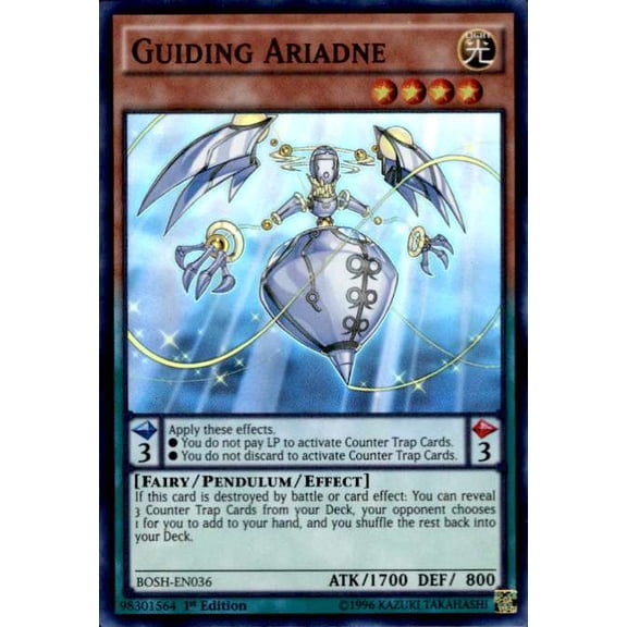 YuGiOh Breakers of Shadow Super Rare Guiding Ariadne BOSH-EN036