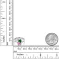 thumbnail image 6 of Gem Stone King 925 Sterling Silver Green Nano Emerald Pink Moissanite and White Lab Grown Diamond Ring for Women (1.53 Cttw, Heart Shape 6MM, Gemstone May Birthstone, Size 7), 6 of 6