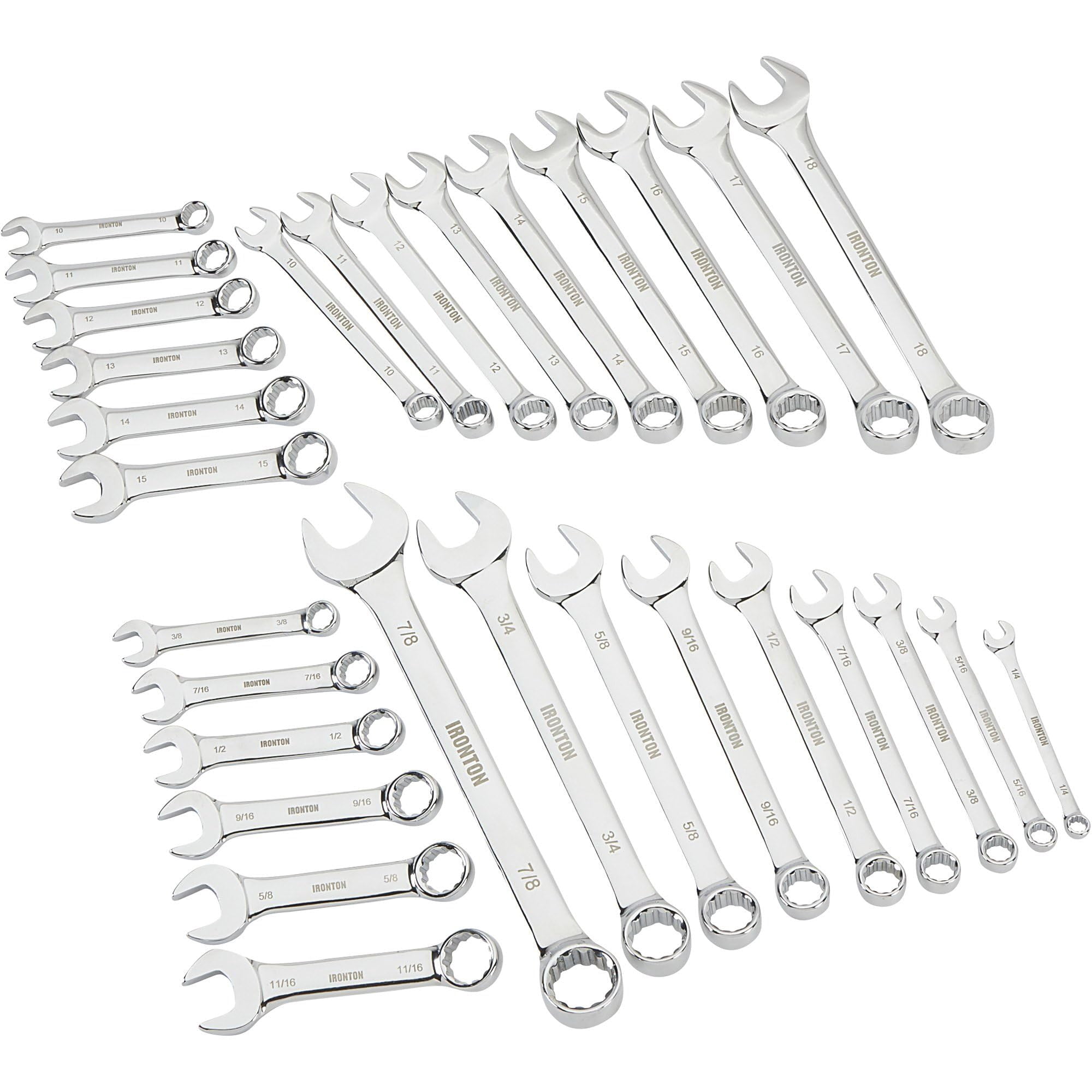 Ironton 30-Pc. SAE/Metric Wrench Set, Model# 38175A