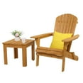 thumbnail image 5 of Ktaxon Folding Wooden Adirondack Chair and Square Side End Table, Fir Wood Natural, 5 of 8