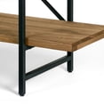 thumbnail image 6 of Ailis 75" Brown Pine Wood Metal Frame Etagere Bookcase Four-shelf Media Center, 6 of 7