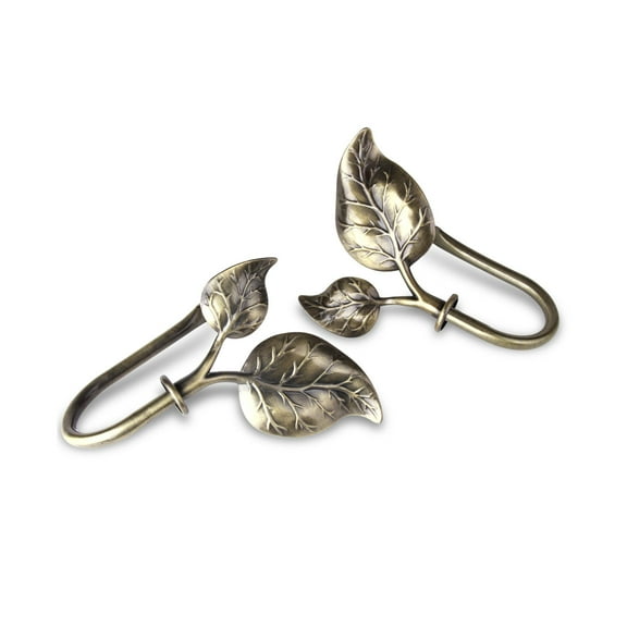 Contemporary Home Living Set of 2 Brown Contemporary Curtain Holdback Hooks 9.75"