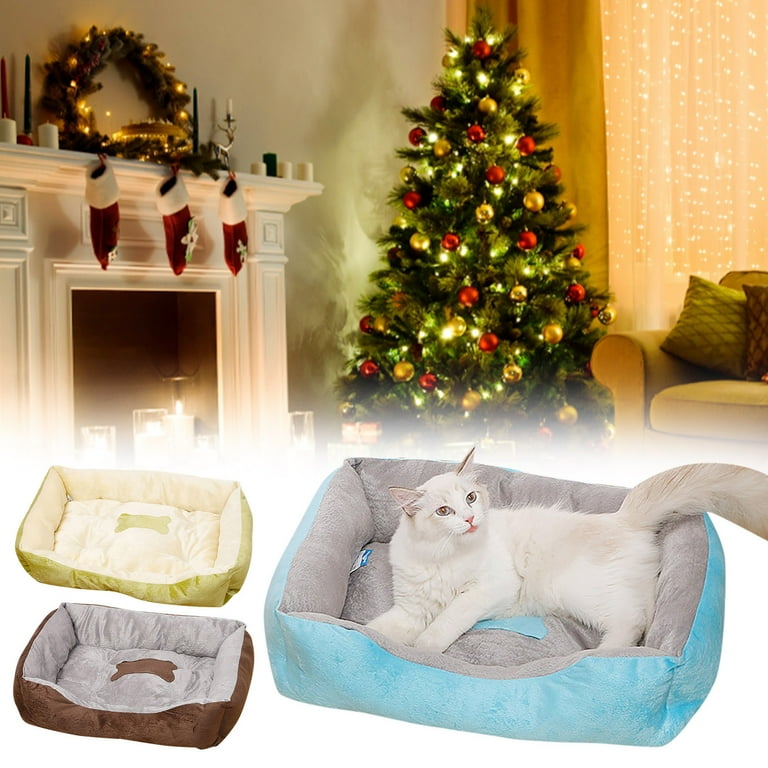 Pet Dog Cat Bed Puppy Cushion House Soft Warm Kennel Dog Mat Blanket  Outdoor Pet Feeder with Pole Cotton for Pet Nesting Outdoor Entryway  Decorations Solar Pethouse Pet Heater Big Pet Houses
