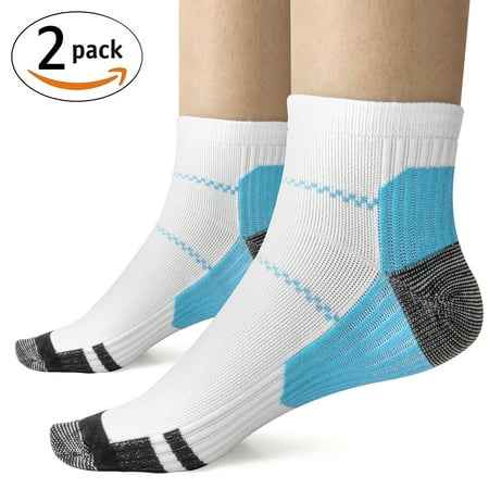 KroO Recovery Performance Medical Compression Socks Plantar Fasciitis, Arch and Ankle Support Sleeve (2 Pairs S/M) for Men, Women, Nurses, Flight Travel, Maternity, Diabetic