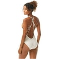 thumbnail image 3 of Women's Vince Camuto V90713 Crochet Lace Plunging V Neck One Piece Swimsuit (Ivory 12), 3 of 3
