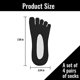 thumbnail image 2 of 4 Pairs Toe Socks For Women 5 Toes Unexposed Non-Slip Socks Low Cut Liner Invisible Toe Socks Separated Socks Black, 2 of 5