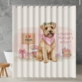 thumbnail image 2 of Happy Mother's Day Soft Coated Wheaten Terrier Love Dog Mom Heart Flower Shower Curtain Wheatie Dog Lover Waterproof Bathroom Bathtub Curtain - 12004, 2 of 5