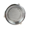 thumbnail image 3 of Cubierta de ventilación redonda Cubierta de ventilación de pared Rejilla de de aleación de aluminio con flujo de aire fácil astilla, 3 of 8