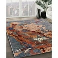 thumbnail image 3 of Ahgly Company Machine Washable Indoor Round Industrial Modern Chestnut Brown Area Rugs, 3' Round, 3 of 7