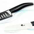 thumbnail image 3 of Ceramic Serrated Bread Knife with Sheath for Cutting Butter Lard Lettuce Vegetable,6inch, 3 of 7