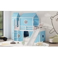 thumbnail image 5 of Sturdy Pine Wood Loft Bed with Slide - Pink Tent & Tower - Twin Size, 5 of 24