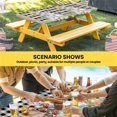 thumbnail image 6 of Easter Table Cloths for 3 Foot Rectangle Tables, Spring Rabbit Flowers Colorful Eggs Black Lattice Patio Waterproof Elastic Fitted Tablecloths, Washable Rectangular Table Cover for Camping, 6 of 8