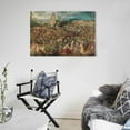 thumbnail image 5 of Pieter Bruegel Painting The Procession to Calvary 1564 Art Prints Canvas Poster Picture Print Canvas Poster Wall Paint Art Posters Decor Modern Home Artworks Gift 20x30inch(50x75cm), 5 of 6