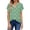 B Light Green Pattern, variant on Blouses for Women Summer Short Sleeve Work Shirts Dressy Casual V Neck Print Tops