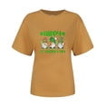 thumbnail image 4 of LSLJS Col Rond Saint Patrick's Imprimé à Quatre Feuilles Manches Courtes Décontracté Ample Haut Manches Courtes Col Rond/chemise, Cadeaux pour Femmes, 4 of 4