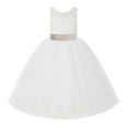 thumbnail image 2 of Ekidsbridal Ivory Lace Back Tutu Tulle Flower Girl Dresses Formal Photoshoot Gown 212noFT 4, 2 of 3
