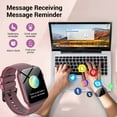 thumbnail image 6 of LUOMATE Smart Watch for Women Men, 1.91" Touchscreen Fitness Tracker with Bluetooth Calling, 100+ Sport Modes, IP68 Waterproof Pedometer, Message Notifications Compatible with Android iPhone (Purple), 6 of 9