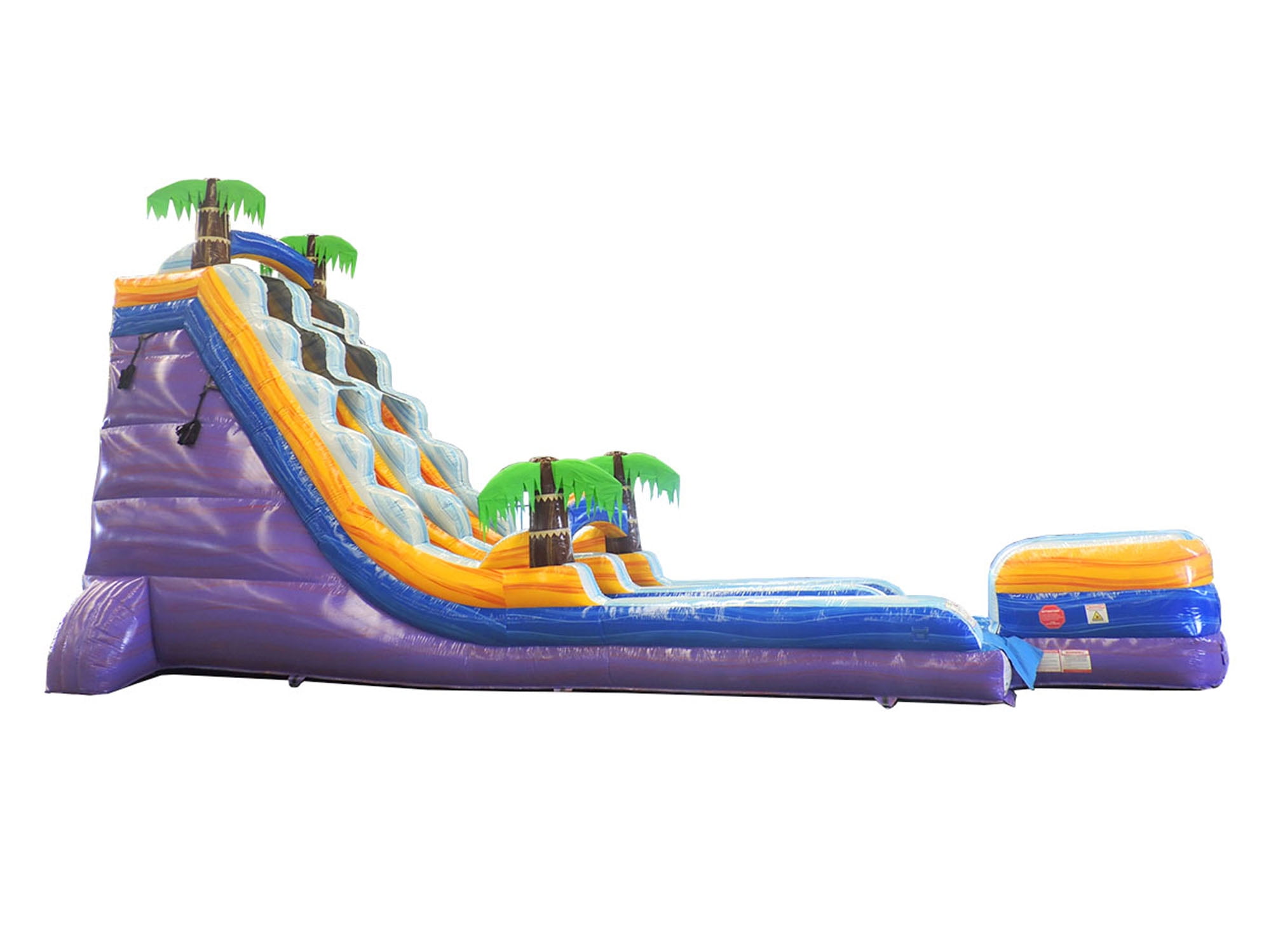 TentandTable Commercial Inflatable Water Slide, Purple Tropical Marble with Blower, 22 ft