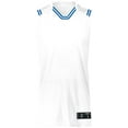 thumbnail image 4 of Holloway Sportswear L Boys RETRO BASKETBALL JERSEY White/Royal 224276, 4 of 5