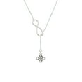 thumbnail image 2 of Delight Jewelry Silvertone Celtic Knot Cross Silver tone Elegant Infinity Lariat Necklace, 2 of 4