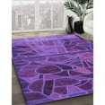 thumbnail image 3 of Ahgly Company Machine Washable Indoor Round Transitional Bright Purple Area Rugs, 6' Round, 3 of 7