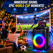 JYX Large Party Speaker, 120W Subwoofer Outdoor Speaker Bluetooth with Wheels, Dual 12 Subwoofer Deep Bass
