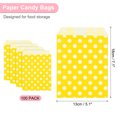 thumbnail image 2 of Uxcell 100Pcs Bolsas de Papel Kraft para Dulces, 7" x 5" Bolsas de Favor a Prueba de Grasa, Bolsas Pequeñas para Regalos, Puntos Amarillos, 2 of 6