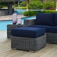thumbnail image 2 of Modway Summon Aluminum and Rattan Patio Ottoman in Canvas/Navy, 2 of 3