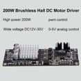 thumbnail image 4 of XY-BLDC 3 fases 200WDC 12V-30V Placa accionamiento Hall sin escobillas 10KHz Controlador PWM, 4 of 8
