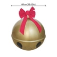thumbnail image 3 of Inflatable Christmas Bell Decoration With Bow Holiday Lawn Ornament 23.6 Inches, 3 of 7