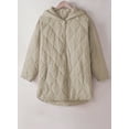thumbnail image 5 of SHEWIN Lightweight Puffer Jackets for Women Hooded Quilted Jacket Fall Winter Long Coat Casual Business Button Down Outerwear, 5 of 12