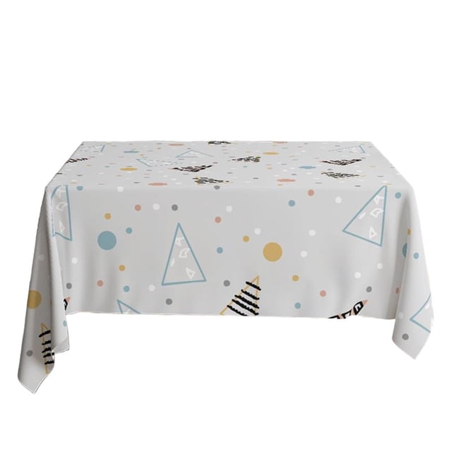 DEBGFS Christmas Tablecloth Dustproof Add Atmosphere Square European Style Creative Printing Table Protector Cover Daily Use,70x70cmd