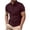 Wine, variant on YAYUBA Mens Polo Shirts Short Sleeve Cotton Basic Tee Button Collar V Neck Big and Tall Business Casual Polo Shirts Quick Dry Active Fit Relaxed Fit Work Short Sleeve