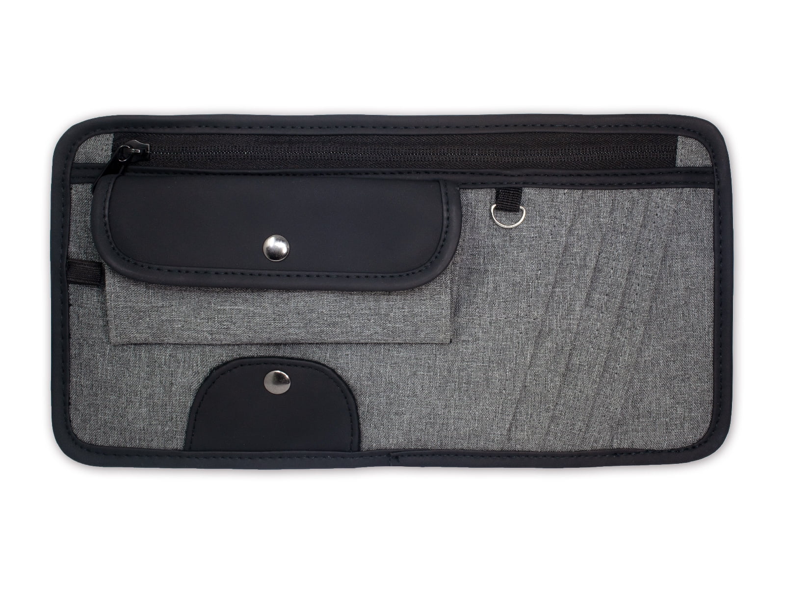 Auto Drive Black Grey Visor Organizer Accessories Holder 1 Pack, 12.6''*6.3''