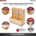 thumbnail image 3 of Rev-A-Shelf 30" Wood Vanity Base Cabinet Organizer w/ Soft-close, 441-15VSBSC-1, 3 of 9