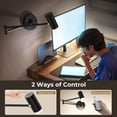 thumbnail image 2 of Battery Operated Wall Sconces Set of 2, Dimmable Swing Arm LED Wall Lamps with Remote Control, Ideal for Bedroom, Living Room, and Reading Decor - No Hardwiring Required, 2 of 9