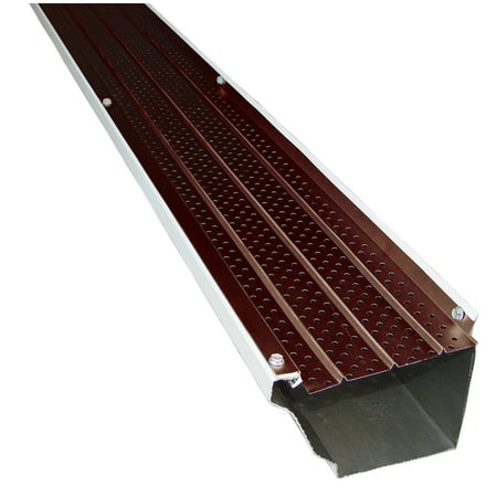 FlexxPoint 30 Year Gutter Cover System, Brown Commercial 6