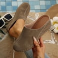 thumbnail image 2 of Tauxra Sandales Compensées à Bout Fermé pour Femmes, Sandales Décontractées à Enfiler pour Femmes avec Semelle Intérieure Coussinée et Semelle Extérieure Durable, Chaussures Polyvalentes de Couleur Unie pour le Quotidien, 2 of 9