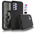 thumbnail image 1 of Cases for Samsung Galaxy A32 A42 A52 A72 5G, Tekcoo Full-Body Shockproof Protection Heavy Duty Armor Hard Plastic & Shock Absorption Rubber Rugged Bumper 3-in-1 Case Cover -Black, 1 of 7