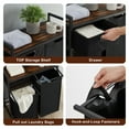 thumbnail image 4 of 3-Compartment Laundry Sorter, Home 2-Tier Laundry Hamper with 1 Drawer and 2 Laundry Sort with Bags, Classify Laundry Basket for Organizing Underwear, Socks and Dark/Light Clothes, Rustic Brown, 4 of 8