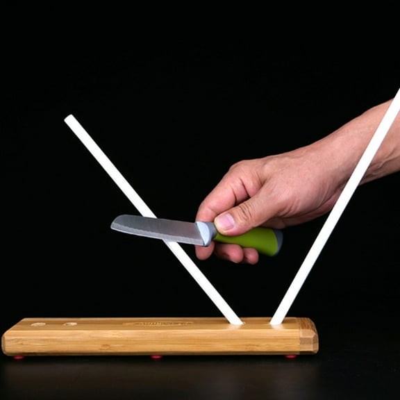 Leaveforme 4-Rod Ceramic Crock Stick Turn Box Sharpener Kitchen Whetstone Sharpening Tool