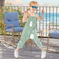 thumbnail image 4 of Girls' Jumpsuits Rompers Summer Casual Sleeveless Rompers With Pockets Spaghetti Strap Romper Cartoon Winter Elements 6T, 4 of 7
