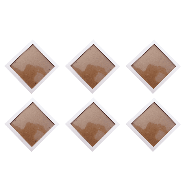 6X Square Thick Pine Wood Photo Frame Wall Picture Frame(White, 6 Inch)