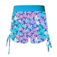 thumbnail image 2 of YUUMIN Kids Girls Printed Swim Shorts Quick Dry Lace Up Side Boardershorts Swim Trunks Beach Tankini Shorts Pants Summer Hot Bottoms Blue 8, 2 of 5