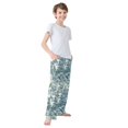 thumbnail image 4 of FORMRS Kids Pajama Pants with Pockets Size 11-12Y Boys Lounge Sleep Bottoms, Green Flourishing Garden, 4 of 8