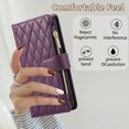 thumbnail image 5 of Allytechgroup Stylish iPhone 8 Plus/ 7 Plus Case Wallet with Card Slots and Zipper Pocket, Hand Wrist + Crossbody Strap RFID Blocking Girls Women Phone Case for Apple iPhone 8 Plus/ 7 Plus, Darkpurple, 5 of 9